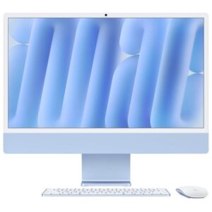 Apple iMac Chip M4 Cpu 10-core e Gpu 10-core Display Retina 24'' 24Gb di Memoria Unificata 512Gb di Archiviazione SSD Azzurro