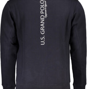 U.S. GRAND POLO FELPA CON ZIP UOMO BLU