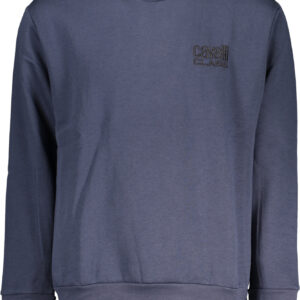 CAVALLI CLASS FELPA SENZA ZIP UOMO BLU