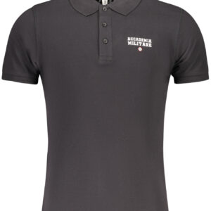 ACCADEMIA MILITARE POLO MANICHE CORTE UOMO NERO