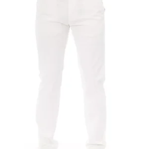 White Cotton Men Chino Pants