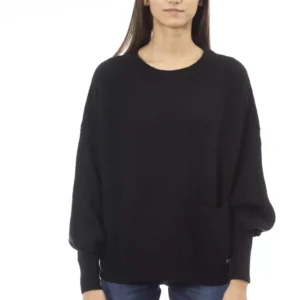 Black Wool Women Sweater