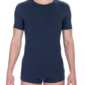 Blue Cotton Men T-Shirt