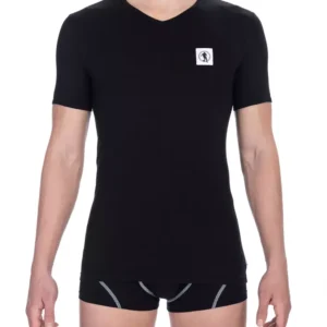 Black Cotton Men T-Shirt