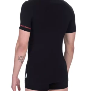 Black Cotton Men T-Shirt