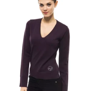 Purple Wool Women Sweater