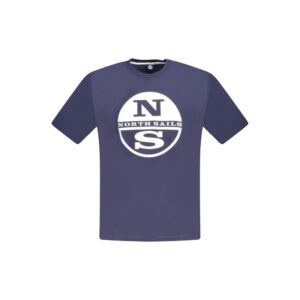 Blue Cotton Men T-Shirt