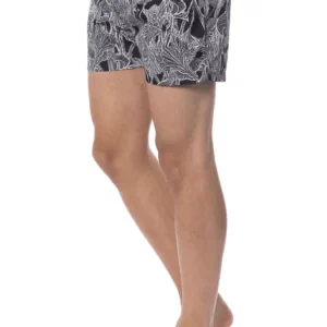 Black Polyester Men Swimsuit