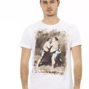 White Cotton Men T-Shirt