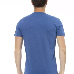 Blue Cotton Men's T-Shirt