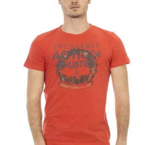 Red Cotton Men T-Shirt