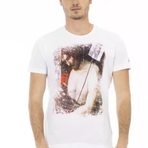 White Cotton Men T-Shirt