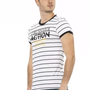 White Cotton Men T-Shirt