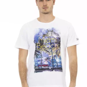 White Cotton Men T-Shirt
