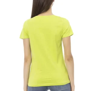 Green Cotton Women T-Shirt