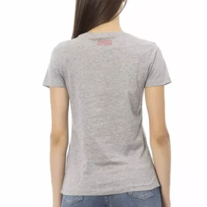 Gray Cotton Women T-Shirt