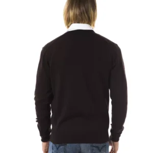 Brown Merino Wool Men Sweater