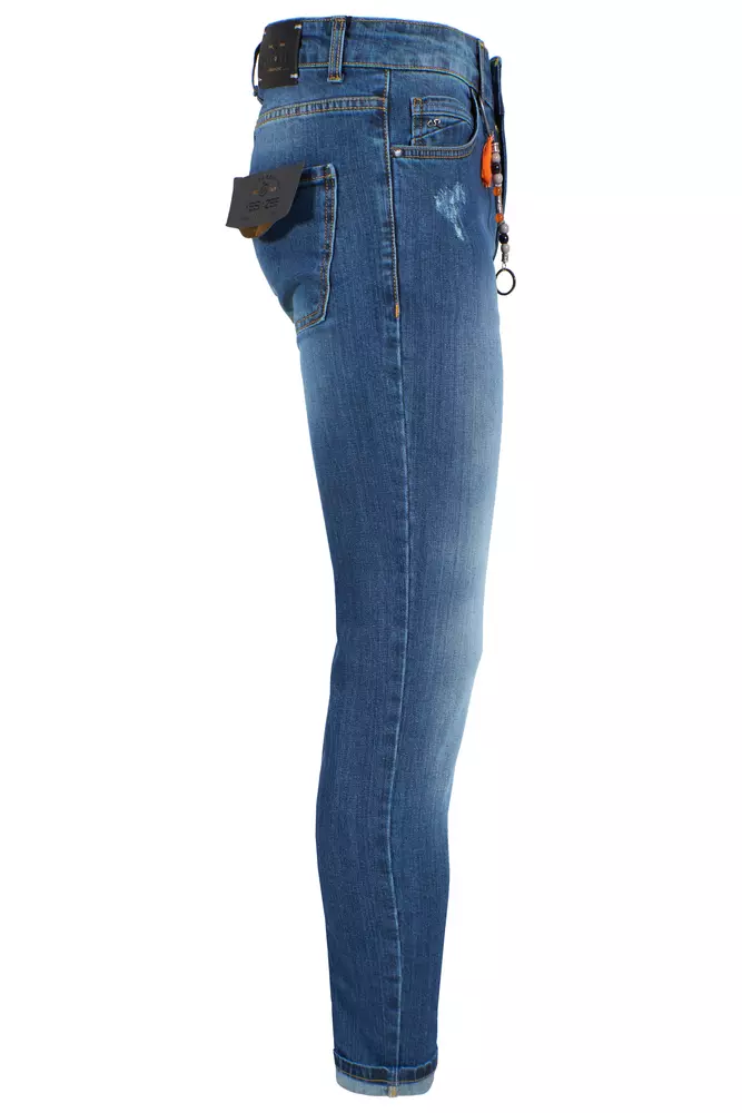 Blue Cotton Men's Slim Fit Jean