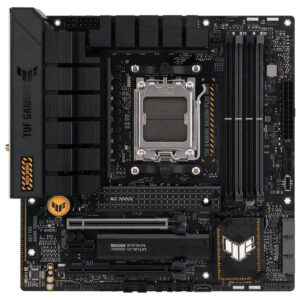 ASUS TUF GAMING B650M-PLUS WIFI Scheda Madre Gaming micro ATX, AMD B650, AM5, DDR5, 3xPCI 4.0, WiFi 6 (802.11ax), Intel 2.5Gb Ethernet, Realtek 7.1, 2xM.2, 4xSATA 6GB-s, Aura Sync RGB, Nero