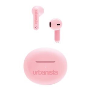 Urbanista Auricolari Wireless Bluetooth 5.3 In Ear IPX4 Cuffie con Doppio Microfono 20 Ore di Riproduzione Controlli Touch Custodia di Ricarica Austin Rosa