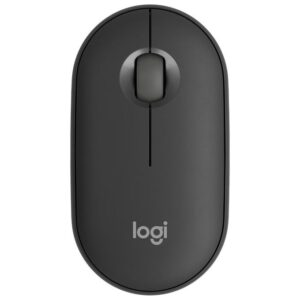 Logitech Pebble Mouse 2 M350s wireless Bluetooth sottile portatile leggero personalizzabile clic discreti Easy-Switch per Windows macOS iPadOS Android Chrome OS - Grafite