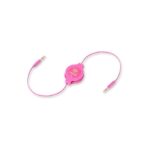 Retrak Cavo da 3,5mm a 3,5mm per Mp3 Retrattile Rosa