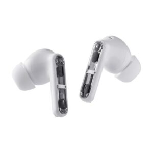 Intenso Buds Plus Cuffie TWS True Wireless T312AE con Cancellazione Attiva del Rumore ENC Bluetooth e fino a 25 Ore di Riproduzione Musicale Bianco