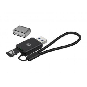 Conceptronic BIAN07B Lettore Schede USB 3.2 MicroSD-SDHC-SDXC Nero Portatile 5Gbps