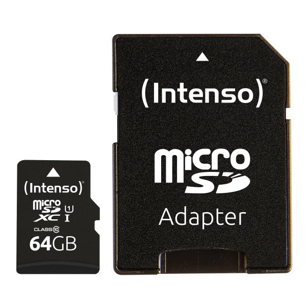 Intenso Microsdxc card 64Gb Premium Class 10 Uhs-i