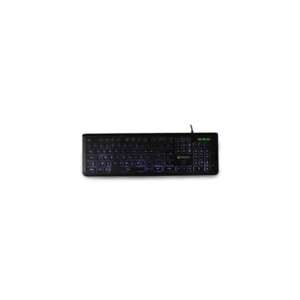 Atlantis Tastiera usb Multimediale nero Retroilluminata con led Bianco- 4 Tasti Rapidi