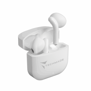 TECHMADE AURICOLARI BLUETHOOT CUSTODIA POWER BANK BIANCO