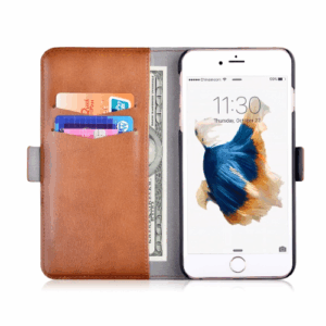 Devia Custodia in Pelle con Portadocumenti per iPhone 6S/6 Marrone