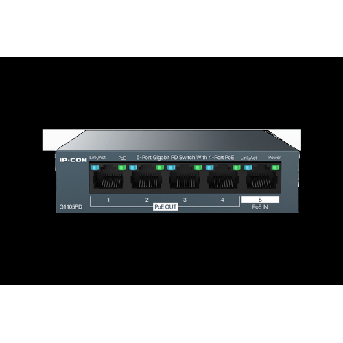 IP-COM SWITCH 5 PORTE GIGABIT PD - 4 PORTE POE OUT 1 PORTA POE IN