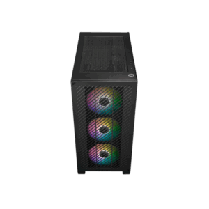 CASE MINITOWER NO PSU ELITE 301 BK USB A+C 3,5/2,5 RGB GLASS MATX MITX