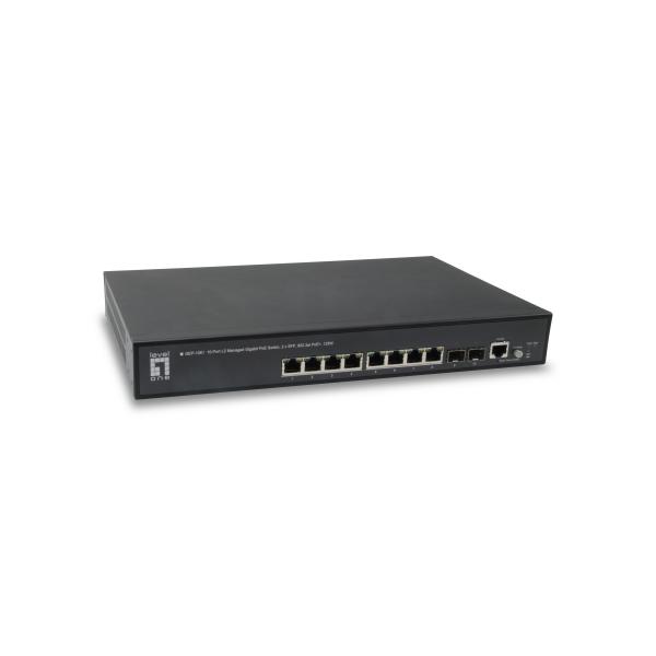 LevelOne GEP-1061 switch di rete Gestito L2 Gigabit Ethernet [10/100/1000] Supporto Power over Ethernet [PoE] Nero (LevelOne GEP-1061 netv?rksswitch Admin)