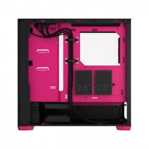 Fractal Design Pop Air Tower Nero, Magenta (Fractal Design Pop Air RGB [Magenta Core TG] Gaming Case w/ Clear Glass Window, ATX, Hexagonal Mesh Front, Magenta Interior/Accents, 3 RGB Fans & ARGB Controller)