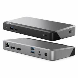 ALOGIC DUPRMX2-100 replicatore di porte e docking station per laptop Cablato USB 3.2 Gen 1 [3.1 Gen 1] Type-C Grigio, Nero (Alogic MX2 USB-C Dual Display DP Alt. Mode Docking Station with 100W Power Delivery)