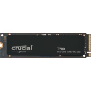 Crucial T700 1 TB M.2 PCI Express 5.0 NVMe (Crucial T700 - SSD - encrypted - 1 TB - internal - PCI Express 5.0 [NVMe] - TCG Opal Encryption 2.01)