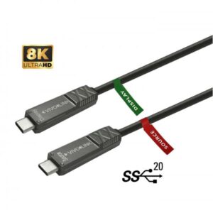 Vivolink PROUSBCMM12.5OP cavo USB USB 3.2 Gen 2 [3.1 Gen 2] 12,5 m USB C Nero (USB-C to USB-C Cable 12.5m - for AV - Warranty: 144M)