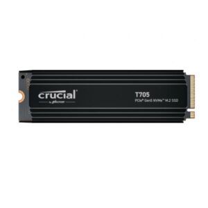 Crucial CT2000T705SSD5 drives allo stato solido 2 TB M.2 PCI Express 5.0 NVMe (Crucial T705 - SSD - encrypted - 2 TB - internal - M.2 2280 - PCI Express 5.0 [NVMe] - TCG Opal Encryption 2.01 - integrated heatsink)