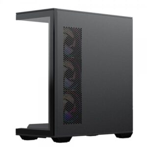 VIDA SOLUS Tower Nero (Vida Solus Black ARGB Gaming Case w/ Glass Side & Front, ATX, 4x ARGB PWM Fans, 6-Port ARGB Hub, USB-C)