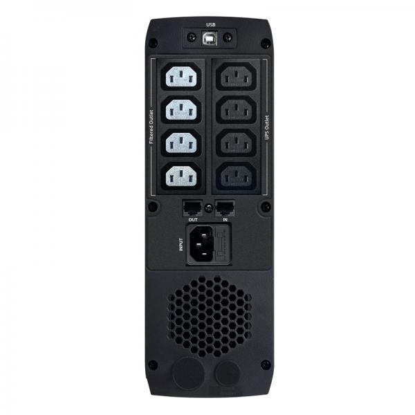 Tecnoware UPS Exa Plus e' un UPS a linea interattiva con una capacita' di 1100VA e 8 prese IEC.