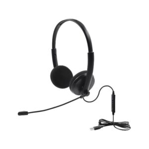 Cuffie con microfono Yashi AC300 - Cavo Usb - Controllo volume - Nero