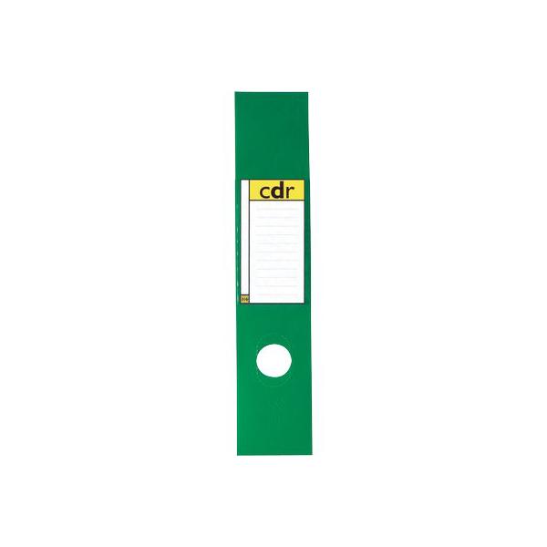 busta da 10 copridorsi adesivi cdr verde 7x34.5cm
