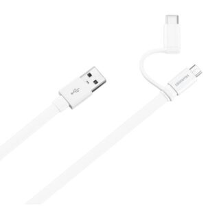 Cavo Dati Usb To Micro-usb / Type-c Huawei White