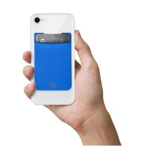 Tasca Portacarte Adesiva POCKETFIX per Smartphone Blu
