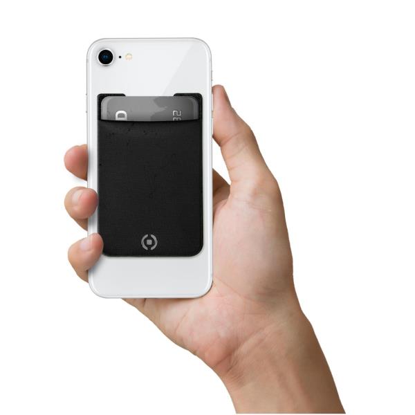 Tasca Portacarte Adesiva POCKETFIX per Smartphone Nero