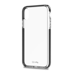 Cover Hexagon in TPE per Iphone XS Plus Colore Trasparente / Nero
