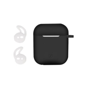 Aircase Custodia in Silicone per Auricolari AirPods Colore Nero