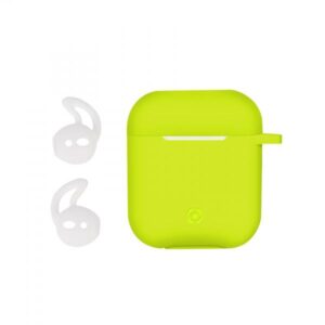 Aircase Custodia in Silicone per Auricolari AirPods Colore Giallo